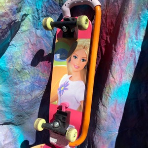 Vintage Rare Barbie Switch Board Skateboard Scooter Convertible 2 in 1 Fisher Price Kids Skateboard 1990 image 9