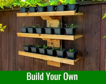 Hanging Garden Shelf Build Plans | Woodworking Plans | Outdoor Shelf | Ladder Planter | Balcony Planter | PDF File | Hanging Shelf Stand