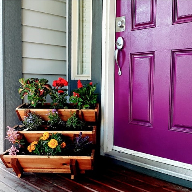 Vertical Cedar Planter Box Patio Planter With Removable Etsy Canada