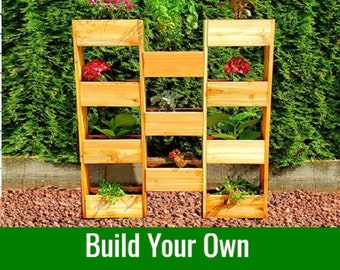 Vertical Garden Planter Build Plans | Woodworking Plans | Raised Planter | Ladder Planter | Corner Balcony Planter | Ladder | Garden Bed