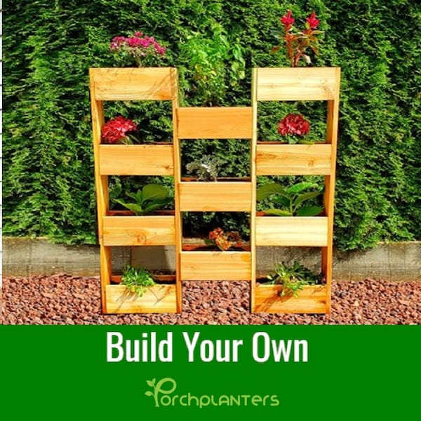 Vertical Garden Planter Build Plans | Woodworking Plans | Raised Planter | Ladder Planter | Corner Balcony Planter | Ladder | Garden Bed