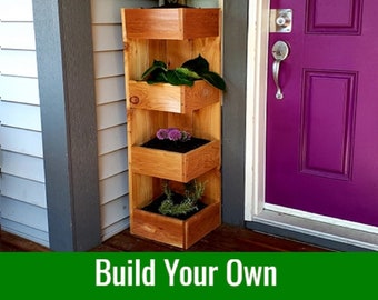 Garden Planter Build Plans | Woodworking Plans | Raised Planter | Ladder Planter | Corner Balcony Planter | PDF File Instant Download