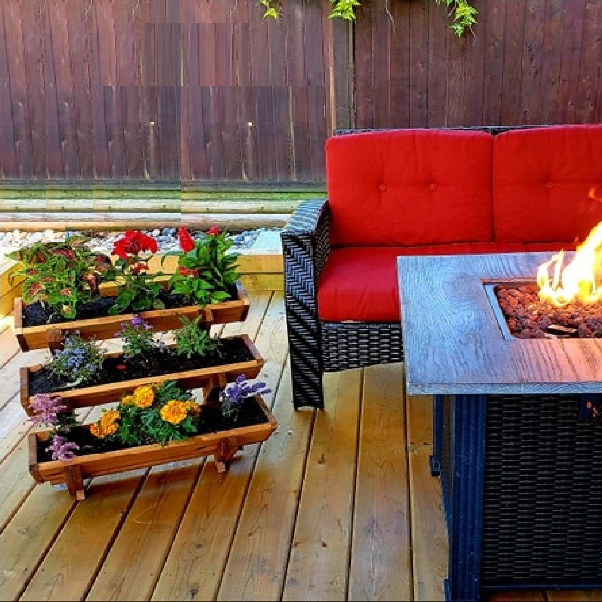 Vertical Cedar Planter Box Patio Planter With Removable Etsy Canada