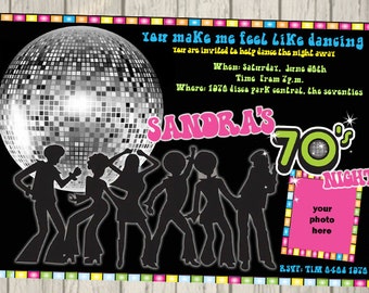 70s Invitation Etsy