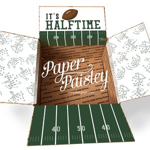Care Package Sticker Kit - Halftime/college/military/deployment/missionary/decorated box flaps/shipping label/football/sports/halfway mark