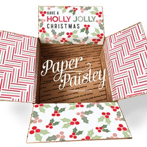Zestaw naklejek na paczki z prezentami - Holly Jolly Christmas/Christmas Care Package/Wojskowy/Rozmieszczenia/Misjonarski/LDR/Holly Jolly/Święta/klapy pudełek