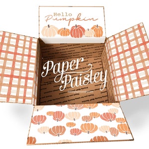 Care Package Sticker Kit - Hello Pumpkin/deployment/military/college/ldr/fall/autumn/decorated box labels/pumpkin/shipping label/orange/gift