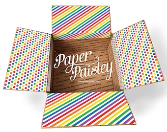 Rainbow Care Package Sticker Kit: USPS Box Flap Decals