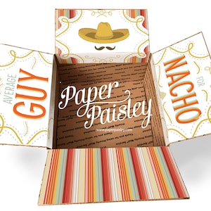 Care Package Sticker Kit - Nacho Average Guy/deployment/militair/ldr/college/decorated box flaps/cinco de mayo/gift/wrapping paper/label