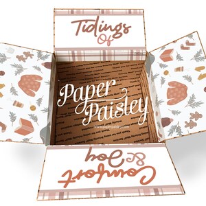 Care Package Sticker Kit - Tidings of Comfort and Joy/Christmas/Happy Holidays/college/military/deployment/missionary/ldr/decorated box flap