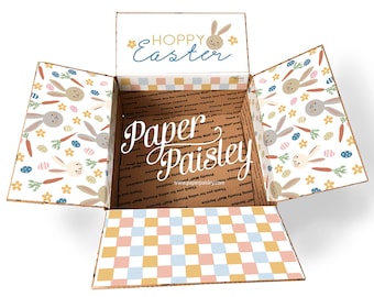 Care Package Sticker Kit - Hoppy Easter/Military Care Package/Missionary Care Package/Deployment/Easter gift box/decorated box flaps/label