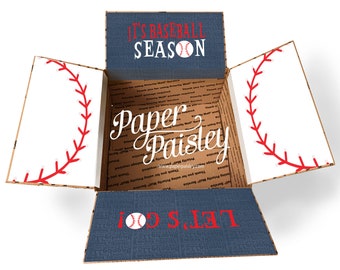 Baseball Season Care Package Sticker Kit: USPS Box Flaps