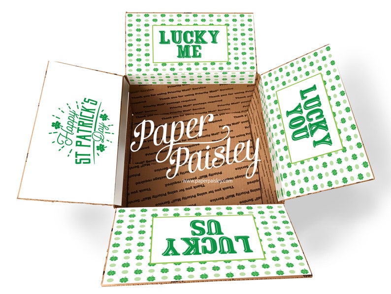 Lucky Me Care Package Sticker Kit Lucky Usst patrick/'s daymilitarydeploymentmissionarydecorated box flapsldrstickerbox Lucky You