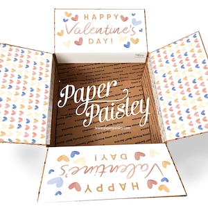 Kit de adesivos para pacote de cuidados - Feliz Dia dos Namorados Corações Pastel/abas de caixa decorada/militar/missionário/relacionamento de longa distância/etiqueta