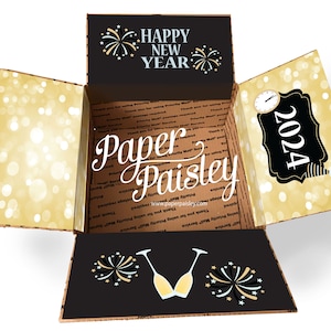 Care Package Sticker Kit - Happy New Year/deployment care package/care package flaps/missionary care package/military gift/care package box