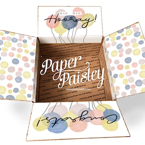 Care Package Sticker Kit - Hip Hip Hooray Congrats/congratulations/celebration/birthday/graduation/college/deployment/military/missionary