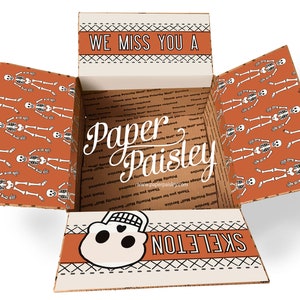 Kit de adesivos para pacote de cuidados - Sentimos sua falta, um esqueleto/pacote de cuidados de Halloween/militar/implantação/missionário/abas de pacote de cuidados/etiqueta de envio