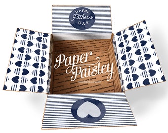 Father's Day Care Package Stickers, Military Deployment, Long Distance Gift Box Decorations