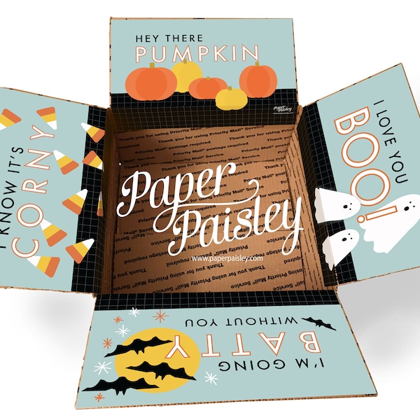 Care Package Sticker Kit - Hey, There Pumpkin/Halloween/deployment/military/missionary/decorated box flaps/ldr/shipping labels/shipping box