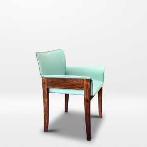 Slope leather dining chair top