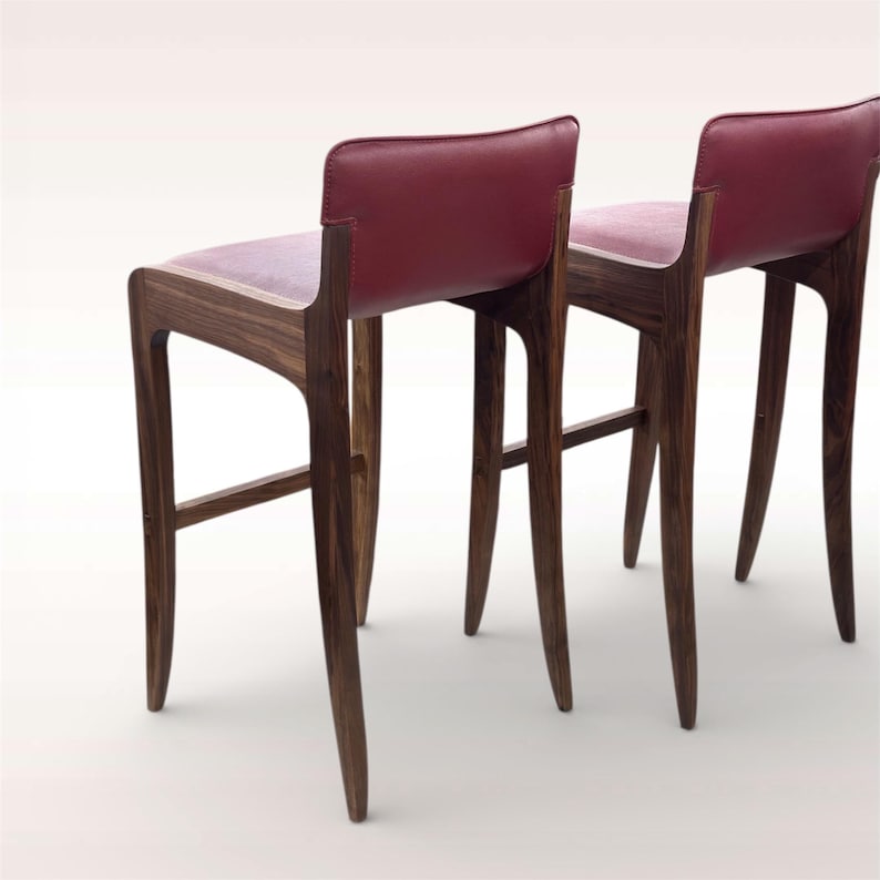 Custom Bar stools -Counter stools - Handmade Emi Slim low back image 3