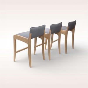 Custom Bar stools -Counter stools - Handmade Emi Slim low back image 4
