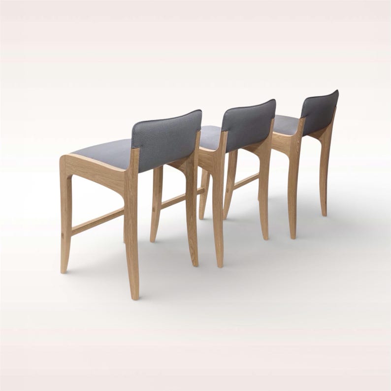Custom Bar stools -Counter stools - Handmade Emi Slim low back image 4