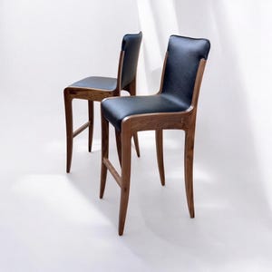 Custom Bar stools - Hand made Counter stools -  “Emi Slim Tall Backrest”