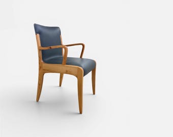 Handmade Walnut Dining Chair: Custom CocoLina Slim Design