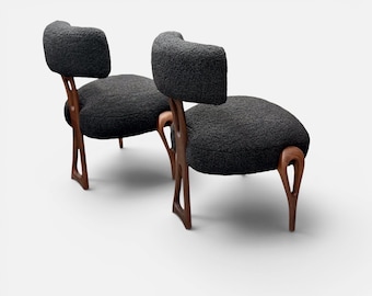 Handcrafted Maria Dining Chair: Solid Wood Accent Chair
