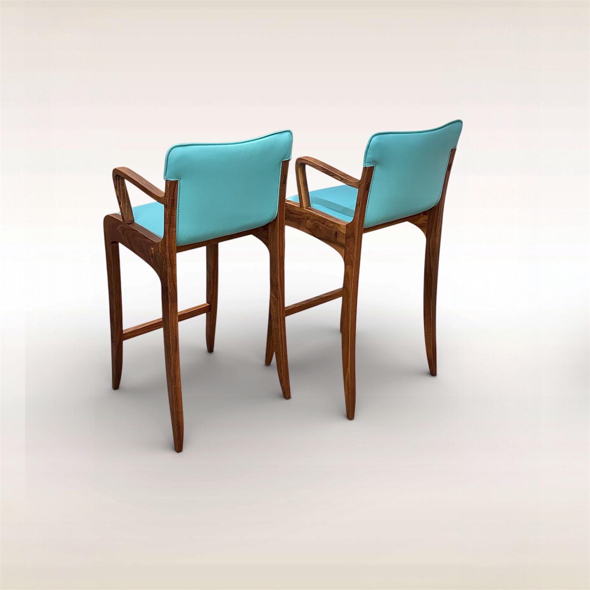 Custom Stoll Example Custom Bar Stools - Hand Made Counter Stools - “cocolina Slim” - Etsy
