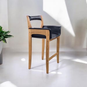 Custom Bar stool - Handmade Counterstool - leather stool - “Gelina ll”