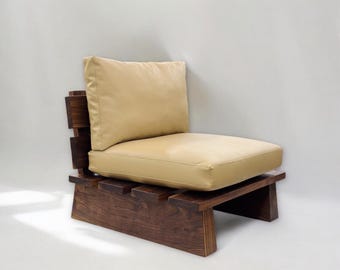 Indoor or Outdoor modern wooden Lounge Chair, Victoyan