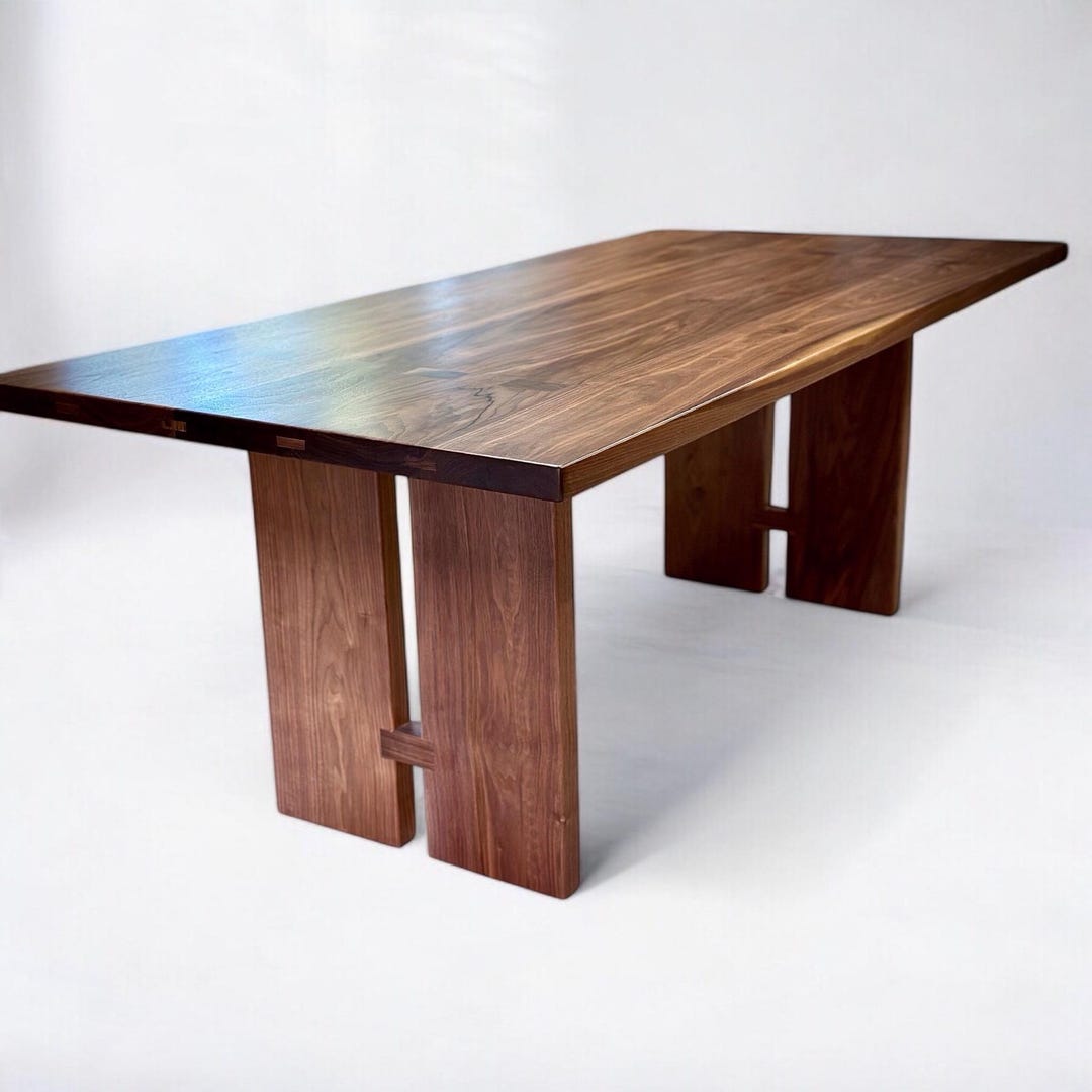 Handmade Solid Wood Dining Table: Modern Walnut, Mahogany, Cherry ...