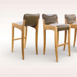 Custom Bar stools -Counter stools - Handmade Emi Slim low back image 7
