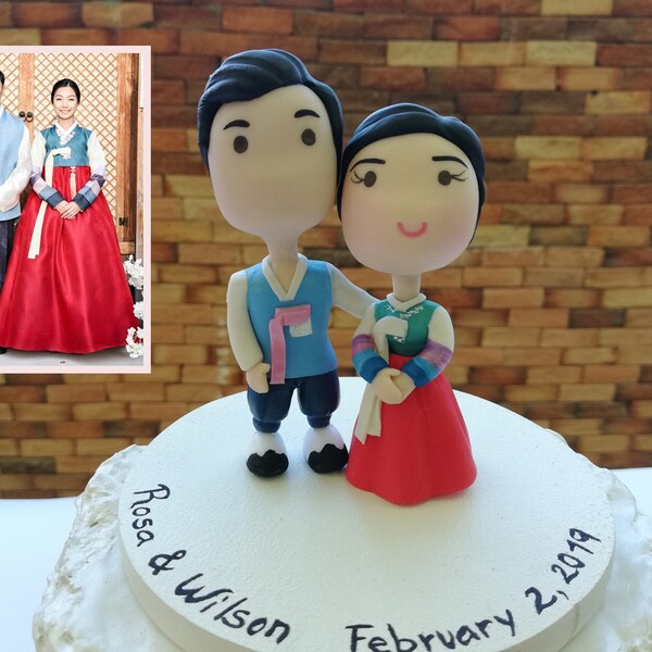 Personalized Doll Chibi Wedding Crystal Heart - Gift Idea For Wedding Anniversary/For Her/For Him - You & Me, We Got This main image 1