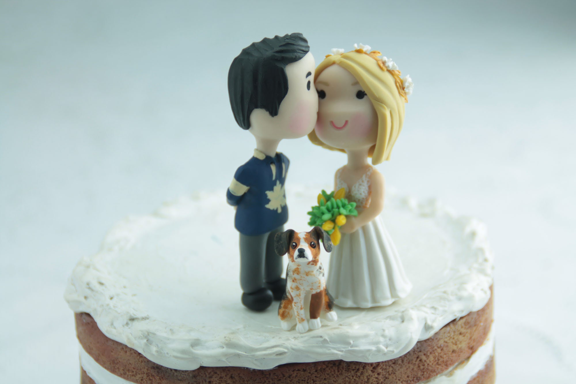 Chibi Wedding Cake Topper Anime Couple Bride and Groom Etsy
