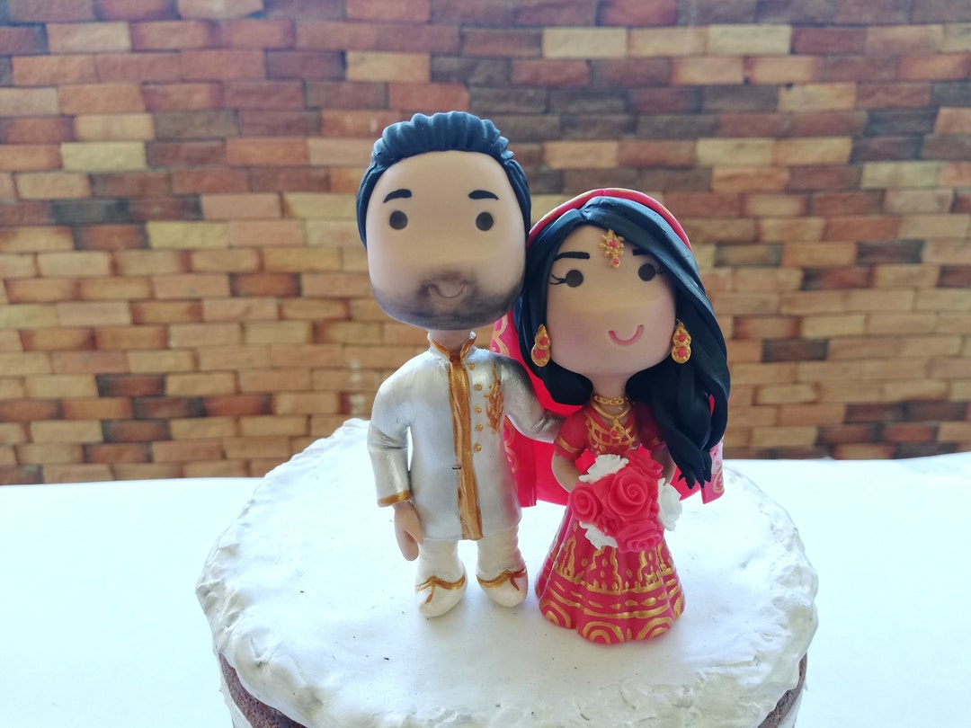 Indian Asian Pakistani Personalised Wedding Cake Topper | Solihull
