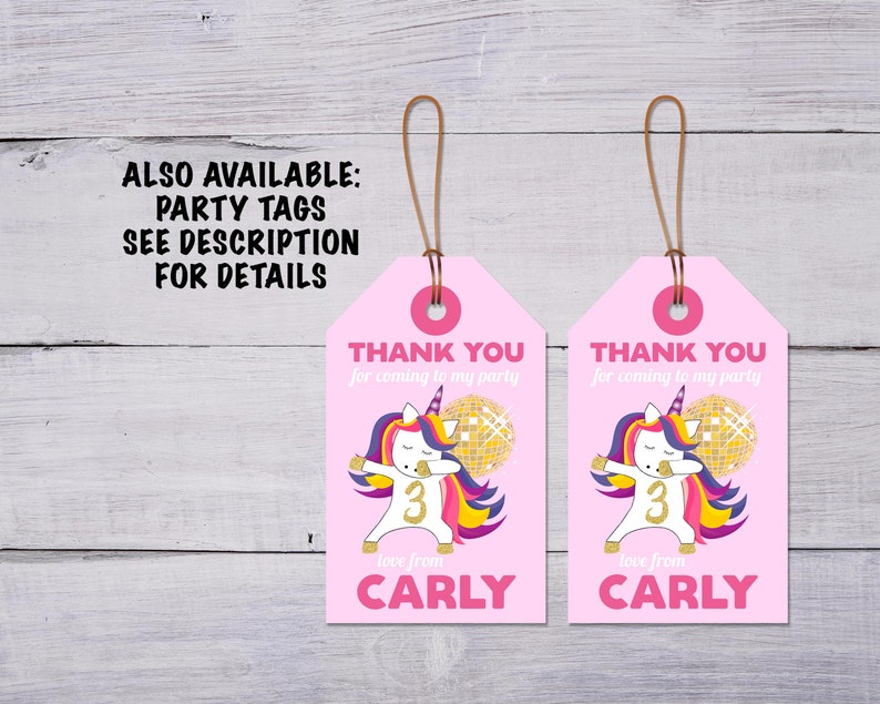 Unicorn Invitation, Editable Unicorn Invitation, Dabbing Unicorn, Unicorn Party Invitation, Unicorn Party Invite, Disco Unicorn Invite image 9