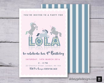 Unicorn Invitation, Unicorn Party Invitation, Printable Unicorn Birthday Invitation, Unicorn Invite, Unicorn Party Invite, Unicorn Party