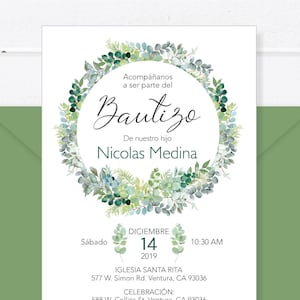 Baptism Invitation in Spanish Printable Girls and Boys - Etsy