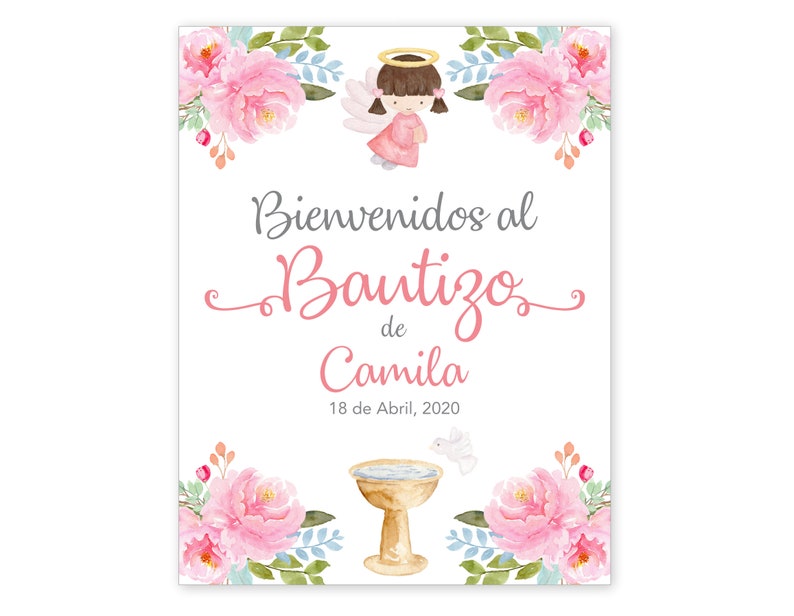 Baptism Sign in Spanish. Printable File. Spanish Etsy