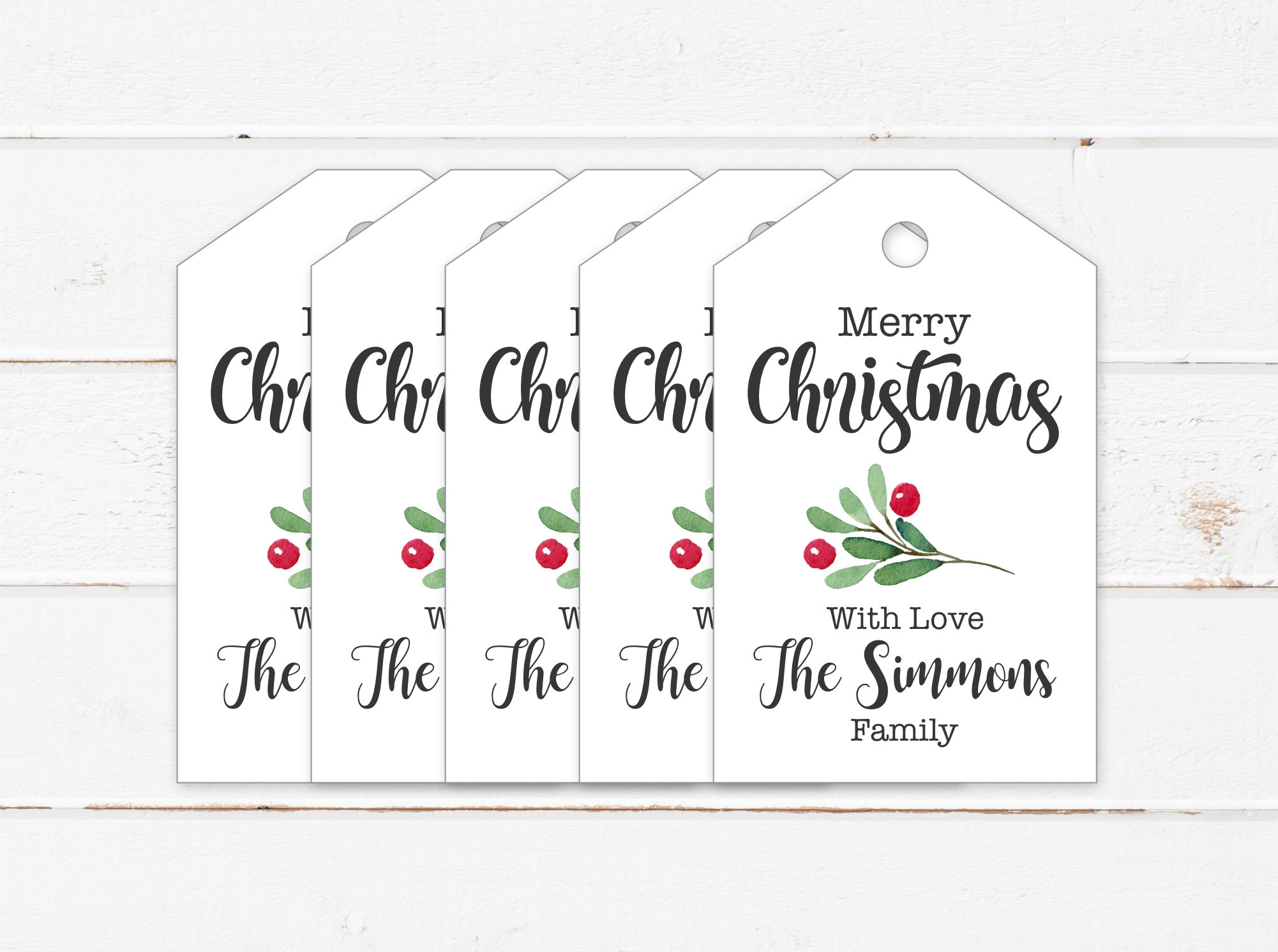 Personalized Christmas Gift Tags Printable Christmas Gift | Etsy