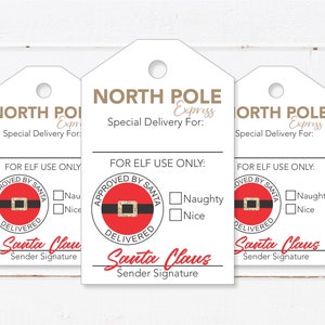 Christmas Gift Tags From Santa Printable Christmas Gift Tags From