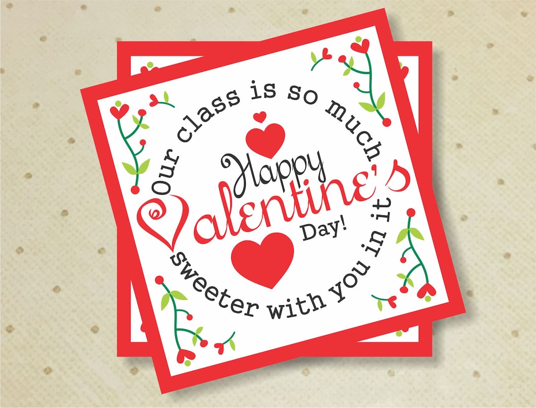 Printable Valentine Tag. Valentine's Day Tag. Printable Valentine's ...