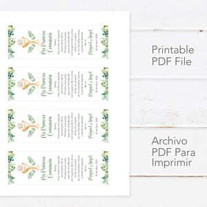 Printable First Communion Bookmarks for Girls or Boys, English or ...