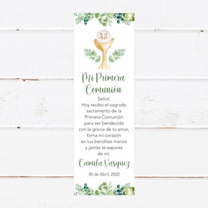 Printable First Communion Bookmarks for Girls or Boys, English or ...