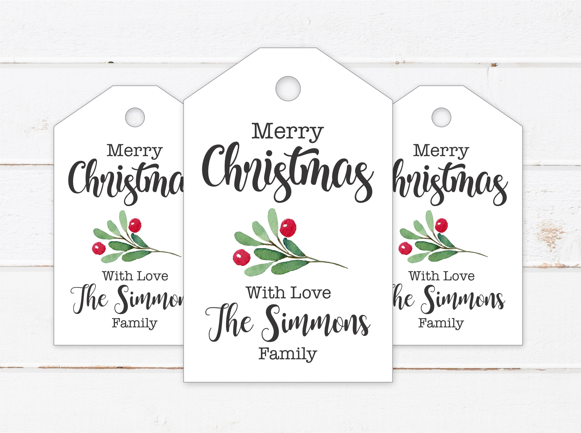Personalized Christmas Gift Tags Printable Christmas Gift | Etsy