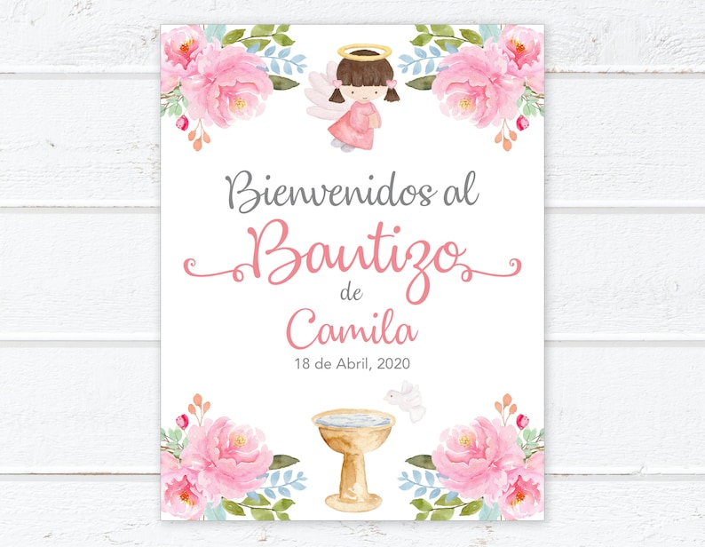Baptism Sign in Spanish. Printable File. Spanish Etsy España