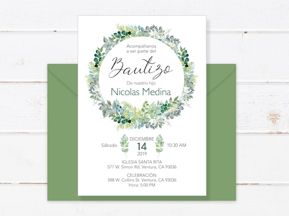 Baptism Invitation In Spanish Printable Girls and Boys | Etsy